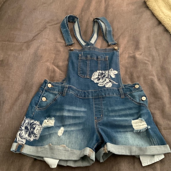Large Overalls Jean Flower - Picture 1 of 2